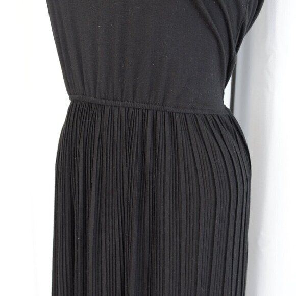 Oak + Fort Black Pleated Maxi Dress Sz M - Picture 5 of 8
